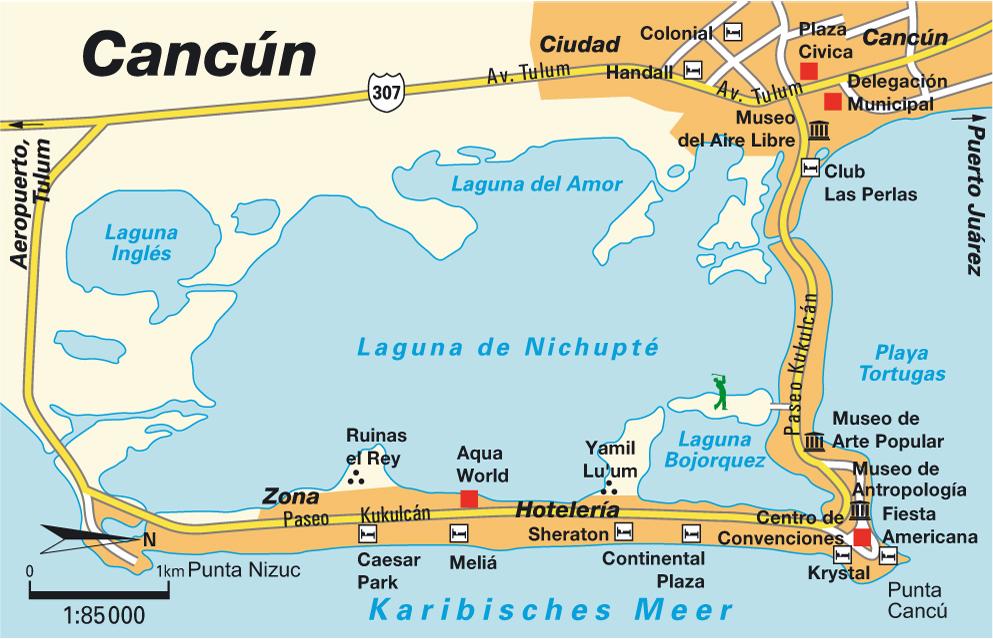Mapa donde esta cancun